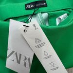 ZARA Asymmetrical Green Skort Skirt Shorts Women's Size XS Photo 4