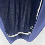 Chaus Navy Stretch Jersey Knit Eyelet Trim Scoop Neck Sleeveless Cap Sleeve Top Blue Size XL Photo 5