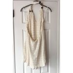 Intermix NWT Savannah Morrow x Woodie Dress White Halter Mini Beaded Backless Photo 6