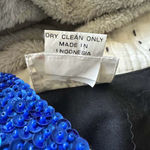 Festive Sequin Santa and Tree Vest Blue Size L Photo 3