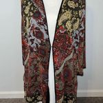 Badgley Mischka AMERICAN GLAMOUR  Women’s Paisley Cardigan LARGE Photo 0