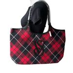 Victoria's Secret NWT, Victoria Secret Sherpa Logo Plaid Tote Weekender Bag 2023 Photo 1