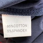 Slig Navy Blue Medium Scoopneck Faux Button Front Pullover Dress with 2 Pockets Photo 10