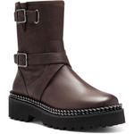 Vince Camuto  Womens VCMESSTIA Leather Lug Sole Ankle Boots In Brown Photo 0