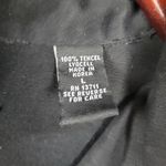 Valerie Stevens Womens Shirt Dress Size L Black Casual Tencel Midi Sleeveless Photo 6