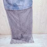 ZARA Nwot  lace bottom denim top long maxi dress grey sleeveless dress summer xs Photo 4