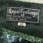 Royal Feelings Vintage Hunter Emerald Green Sequin Dress Women's Size‎ XL Photo 4