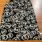 Michael Kors Micheal  black and white circle logo knit crochet reversible scarf Photo 3