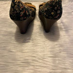 Shiekh  Tan & Black Floral Open Toed Wedge Photo 5