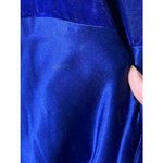 Rampage R WEAR Womens Size 11 Royal Blue Vintage Formal Maxi Velvet Satin Photo 7