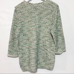 H&M  green cream speckled sweater small Photo 4