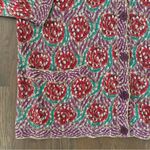 Missoni Vintage Sport Rose Print V-Neck Knit Cardigan Red, Beige, Purple Medium Photo 3