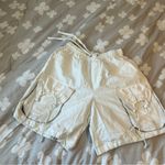 Free People White Cargo Shorts Photo 1