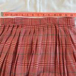 Evan Picone Vintage Women's 8 Evan-Picone Petites Red Pleated Midi Skirt Herringbone Plaid Photo 2