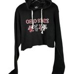 J. America Ohio State Women's XL Black Cropped Hoodie Graphic Casual Photo 0