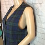Vintage Marilyn Blue Green Plaid Tartan Ve… Size 12 Photo 3