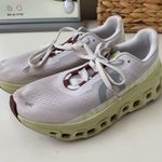 on cloud  Cloudmonster Womens Running Sneaker Frost/Acacia Photo 2