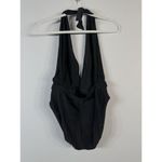 Anne Klein Women’s Size 10 Black High Leg Halter Neck Plunge Swimsuit Beach USA Photo 8