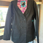 Volcom  Women's Black Blazer with Floral Lining XL Photo 0