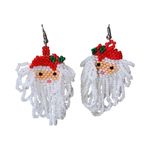 Host Pick 🤟🏻🤘🏻Beaded Jolly Saint Nick Earrings for Pierced Ears Red Photo 2