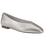 Birdies  Crane Flats in Metallic Silver Leather Size 8 Photo 0