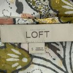 Loft Floral MIni Dress Womens S Multicolor Floral Metallic Flutter Sleeve Whimsy Photo 6