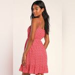 Lulus Lulu’s Grecian Getaway Red and White Print Mini Dress size large Photo 2