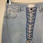 Free People  Oneteaspoon Lace Up Bandit Jeans Size 34 NWT Photo 5