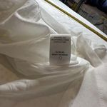 Theory Dress Afala White Eyelet Embroidered Cotton Size 4 Belted A-Line MIDI Photo 11