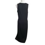 Athleta Essential Black Midi Dress Women’s Large Supima Cotton Travel Lounge Photo 4