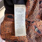 Burberry Elegant Brown Patterned Silk Blend Dress Photo 6