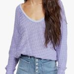 We The Free  Thien's Hacci Sweater Long Sleeve Top Periwinkle Purple Women’s L Photo 0