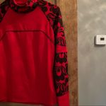 Athleta  Red Black Long Sleeve Lined Athletic Running Pullover Top Photo 1