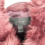 J.Crew  Faux Fur Vest Burgundy Red Full Zip Size Small Fall Winter Style Photo 5