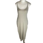 A New Day Ribbed Tank Maxi Dress XS Taupe Neutral Scoop Neck Minimalist Photo 1