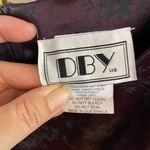 Vintage 90s purple burgundy black glitter floral mini Party Dress whimsigoth Size 10 Photo 4