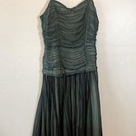 Binetti Olive green military flapper inspired silk dress size 2 Green Photo 0