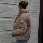 White Fox Boutique White Fox Not Giving In Puffer Jacket Sand S/M Photo 2