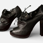 Fendi  peep toe platform heels black Photo 0