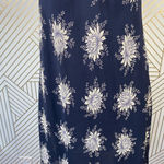 Henri Bendel Vintage 1990's Navy Blue Floral Dress Photo 3