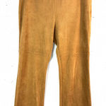 Soft Surroundings  S Western Faux Suede Tan Boot Cut Pants - Petite Photo 0