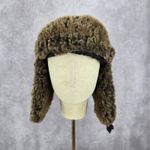 Mudd  Black Aviator Trapper Fux Houndstooth Earmuff Buckle Pilot Cap Bucket Hat Photo 3