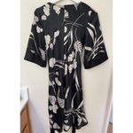 City Triangles Vintage  Black white floral Dress Medium Size‎ 3/4 Made U.S.A Photo 7
