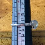 Genuine Aquamarine Sterling Silver Heart Ring Size 9.75 Photo 7