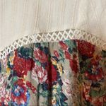 Tassels N Lace Cream Grandma Floral Dress Linen S Photo 2