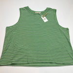 Marine layer  Womens Size‎ XL Green White Lydia Textured Stripe Tank *FLAWED NEW Photo 0