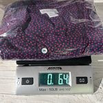 Motherhood Maternity  Sheer Purple Polka Dot Blouse with Built-In Camisole Size M Photo 7