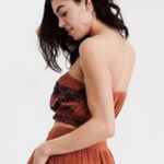 American Eagle 🆕 AE Rust Embroidered Crop Tube Top XL🆕 Photo 1