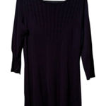 Jones New York Women Size Small Long Sleeved Knitted Sweater Midi Dress Purple Photo 0