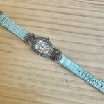 Heidi Daus Pastel Crystal Watch with Aqua Leather Strap Blue Photo 10